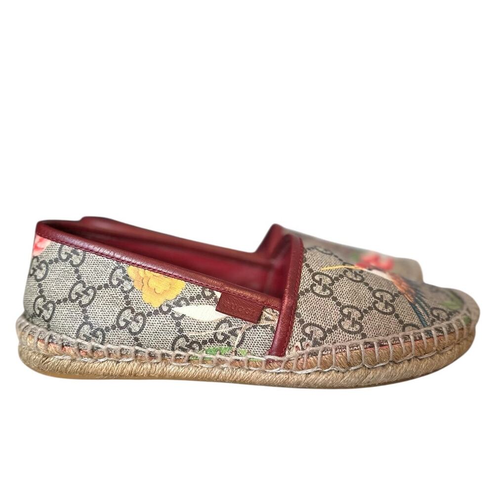 Gucci Tian Hummingbird GG Supreme Monogram Espadrille Flats EU 36 Slip On - Picture 11 of 11